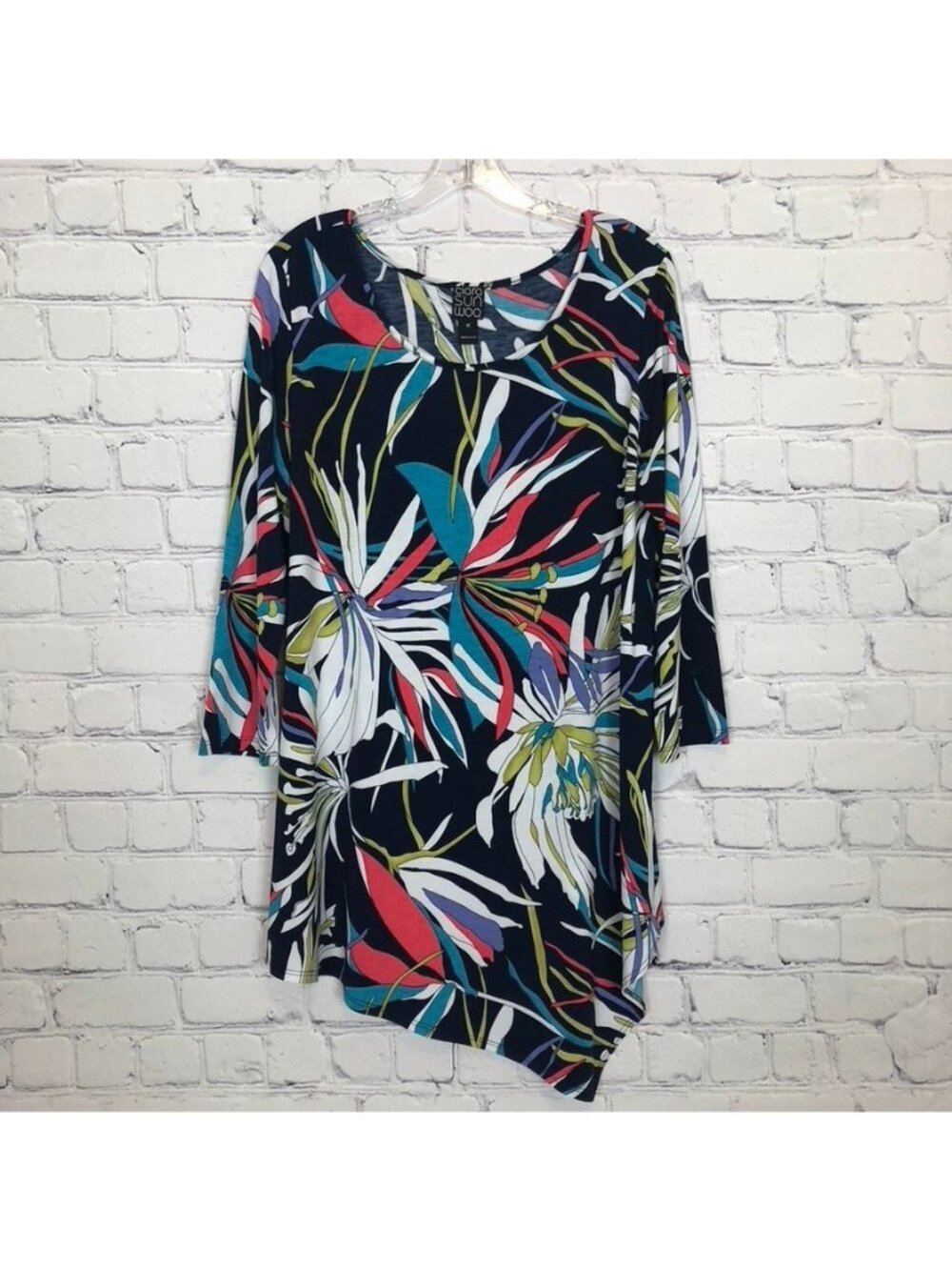 Clara Sunwoo Navy Floral Tunic Size M
